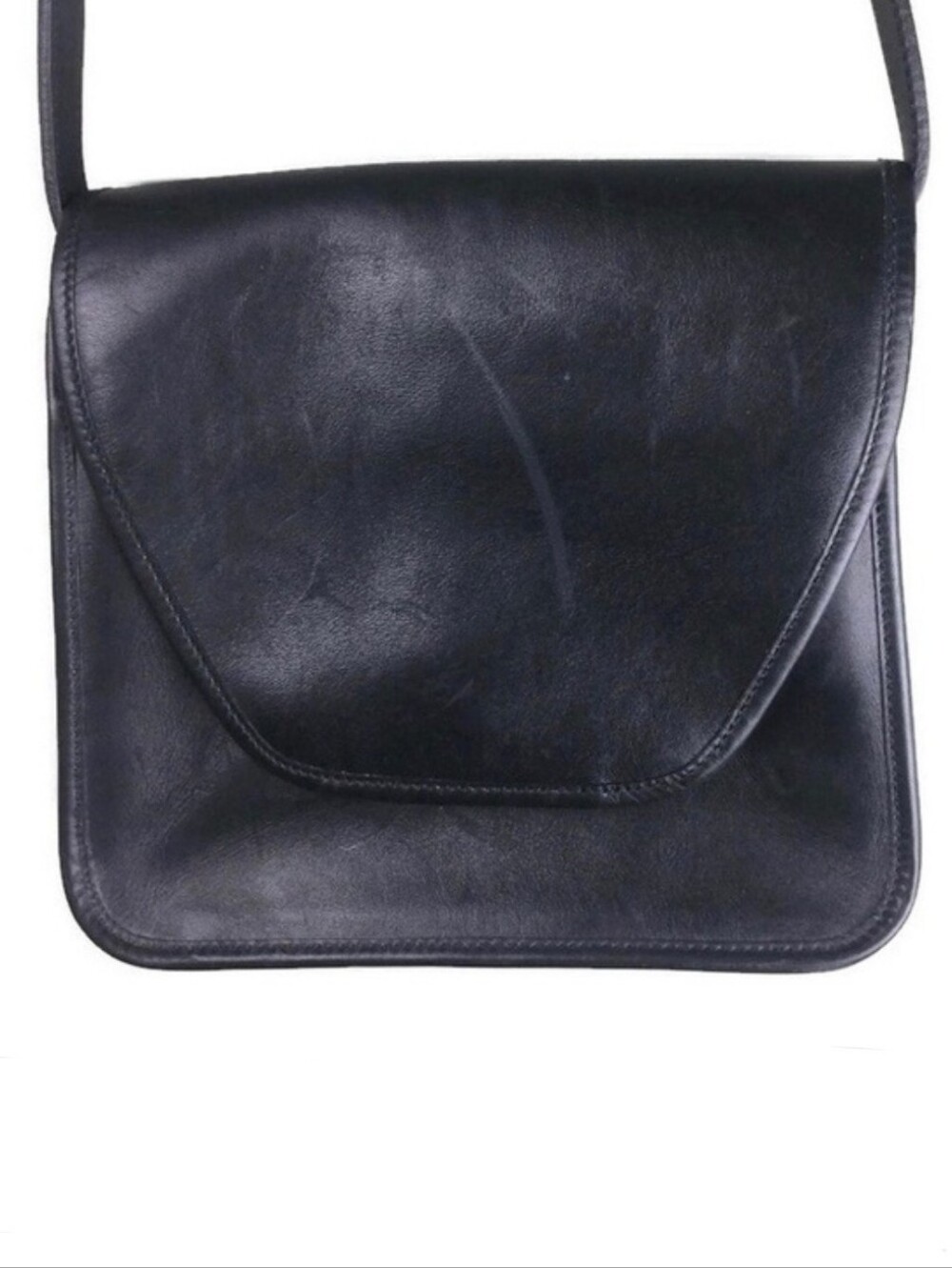 Coach Vintage Forever Collection Lindsay Black Leather Flap Top Crossbody Bag